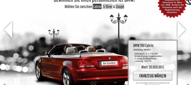 Auto Gewinnspiel – 1er BMW gewinnen!